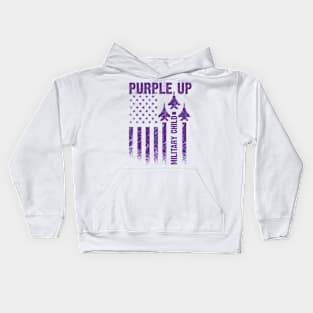 Purple Up For Military Child Kids Hoodie